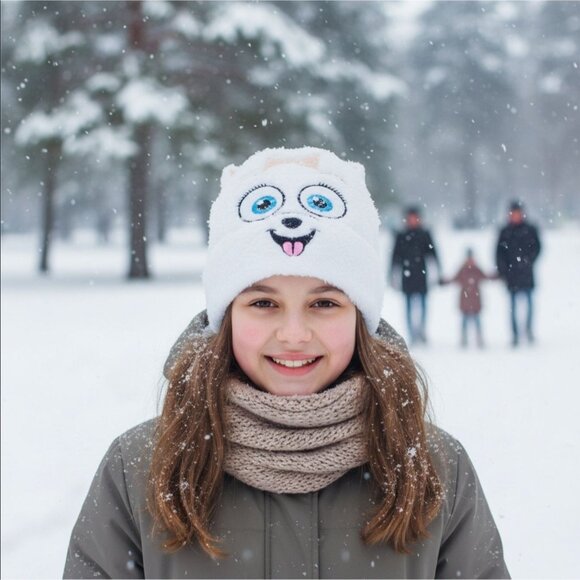 The Secret Life Of Pets ✦ Gidget Winter Set ✦ Kids White Hat & Gloves Snow Gear - Picture 7 of 9